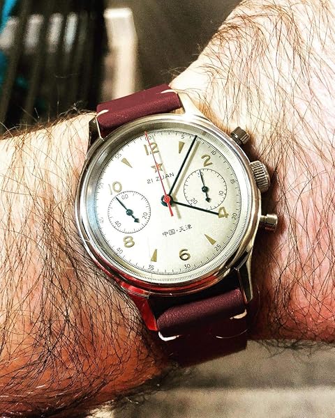 hemsut h Handmade Vintage Leather Watch Bands for Men Quick Release Horween Strap 18mm to 24mm Replacement - View 4 of 7