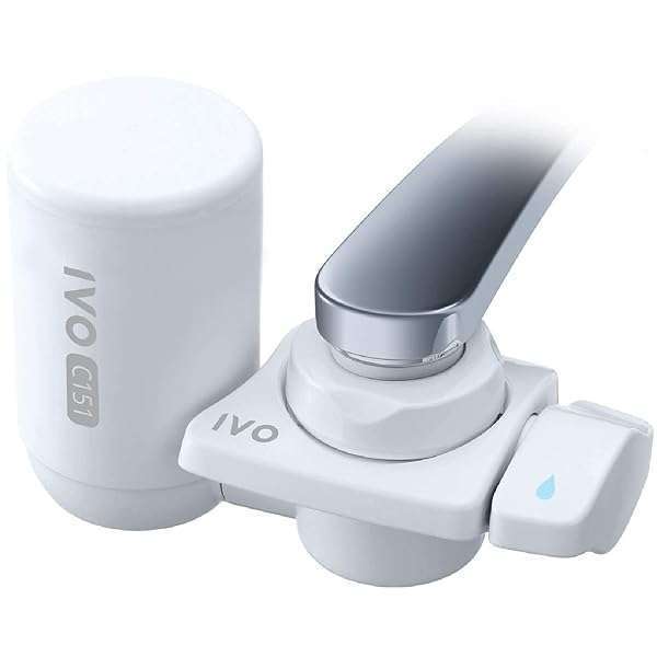 IVO IVO 4-Stage Tap Water Filter for Standard Faucets - NSF-Approved, Removes Chlorine & Rust, Retains Healthy Minerals