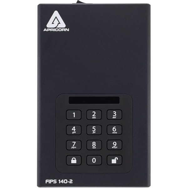 Apricorn Apricorn 18TB Aegis Desktop Padlock FIPS 140-2 Encrypted Hard Drive ADT-3PL256F-18TB Secure Storage Solution - View 3 of 6