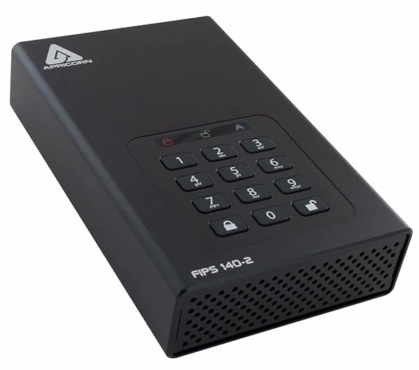 Apricorn 18TB Aegis Desktop Padlock FIPS 140-2 Encrypted Hard Drive ADT-3PL256F-18TB Secure Storage Solution