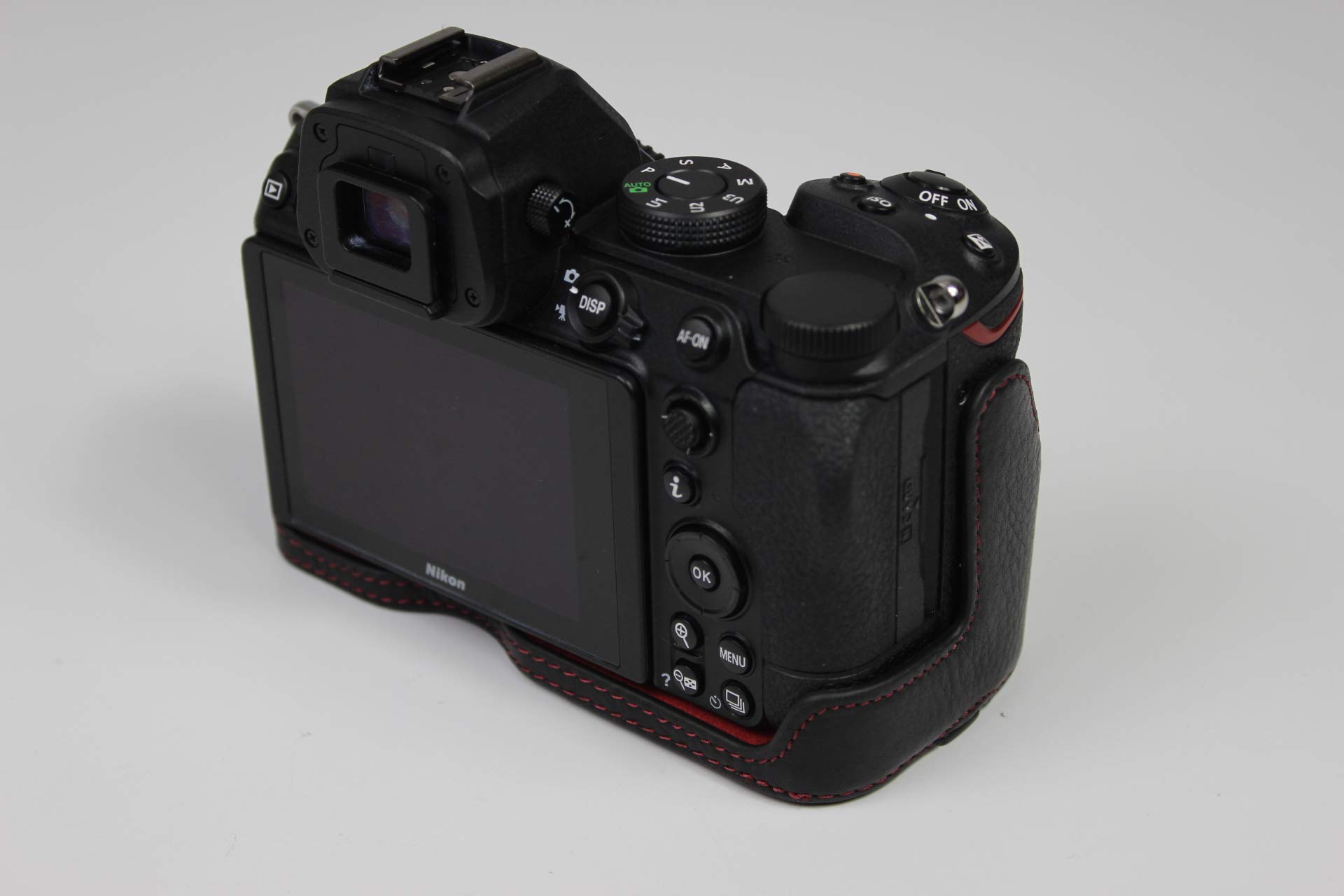 BolinUS Handmade Leather Camera Case for Nikon Z5 Z6 Z7 - BolinUS Genuine Half Cover with Hand Strap (Black) - View 4 of 9