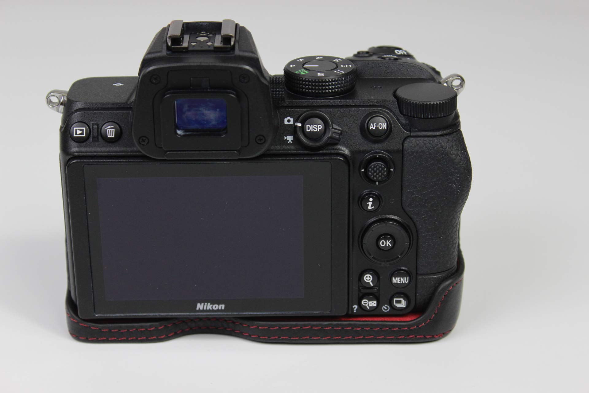 BolinUS Handmade Leather Camera Case for Nikon Z5 Z6 Z7 - BolinUS Genuine Half Cover with Hand Strap (Black) - View 5 of 9