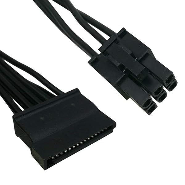 COMeap COMeap SATA Power Cable for Thermaltake PSUs 6 Pin to 3X 15 Pin SATA Hard Drive Adapter 20 inch 50cm - View 4 of 6