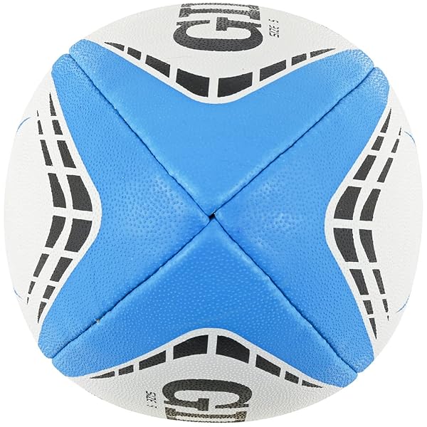 Gilbert Gilbert G-TR4000 Sky Blue Rugby Training Ball (Size 3) - Perfect for Skill Development