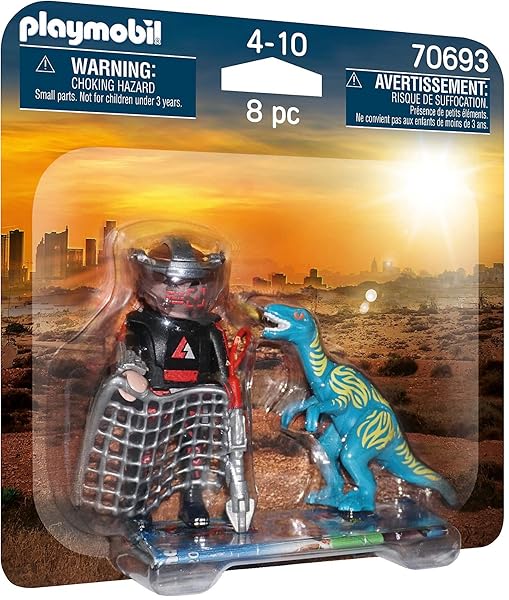 Playmobil Dinos DuoPack Velociraptor with Dino Catcher for Exciting Dinosaur Adventures