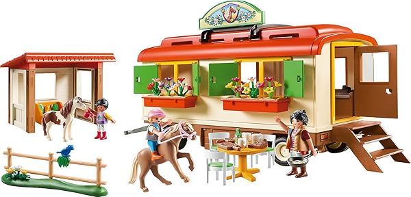 Playmobil Playmobil Pony Shelter with Mobile Home for Creative Play and Adventure - View 5 of 5