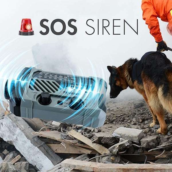 Tenergy Emergency Ready: Tenergy Hand Crank Weather Radio with LED, SOS Alarm & Phone Charger - View 7 of 10