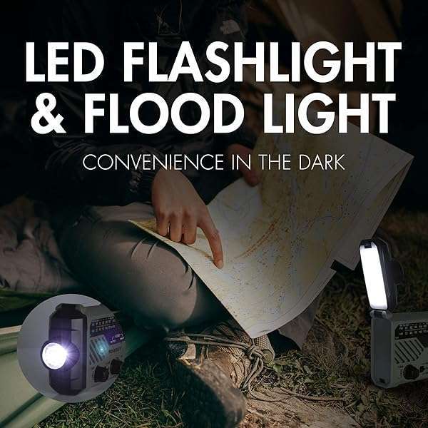 Tenergy Emergency Ready: Tenergy Hand Crank Weather Radio with LED, SOS Alarm & Phone Charger - View 9 of 10