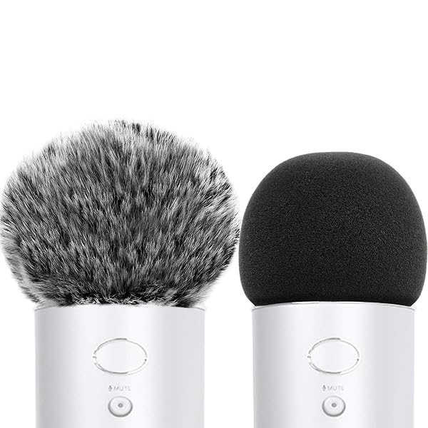 ChromLives ChromLives Mic Cover 2Pack for Blue Yeti and Yeti Pro Microphones Foam Windscreen and Furry Wind Muff - View 2 of 8