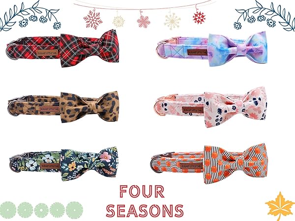 Elegant little tail Elegant Bowtie Dog Collar for Small Medium Large Dogs Soft Comfy Adjustable Pet Gift - View 7 of 8