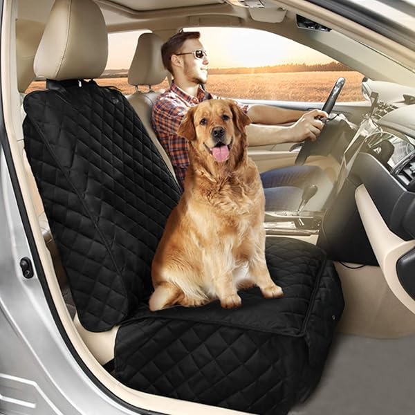 Bark Lover Bark Lover Deluxe Dog Seat Cover Waterproof Durable Nonslip Front Seat Protector Universal Size for Dogs and Kids Black - View 3 of 7