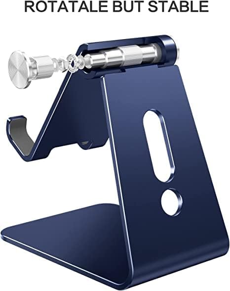 OMOTON OMOTON Adjustable Cell Phone Stand C2 Aluminum Desktop Holder for iPhone Samsung Google Pixel Android Phones Navy Blue - View 6 of 7