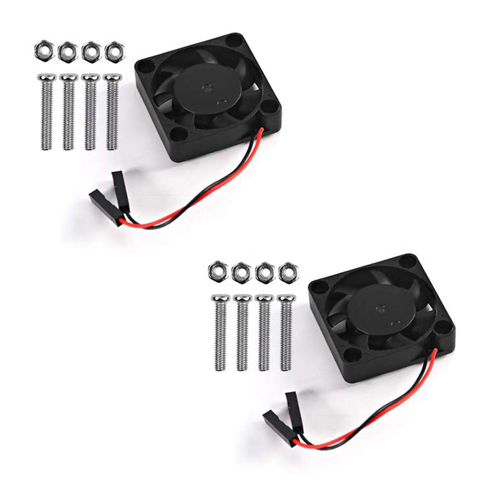 Raspberry Pi Fan 10 Pack CPU Cooling Heatsink Cooler for Pi4 Pi3 Pi2 Pi1 with One-to-Two Interface 3.3V 5V - View 2 of 8