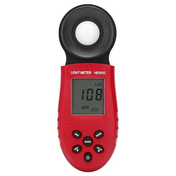 Hyuduo Handheld Illuminance Meter: Portable Lux Meter with Digital Display & Lens Cover for Accurate Illumination Measurement