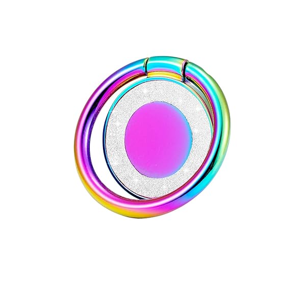 lenoup Lenoup Rainbow Glitter Phone Ring Holder Iridescent Sparkle Kickstand Cell Phone Finger Grip Compatible with Most Phones - View 2 of 9