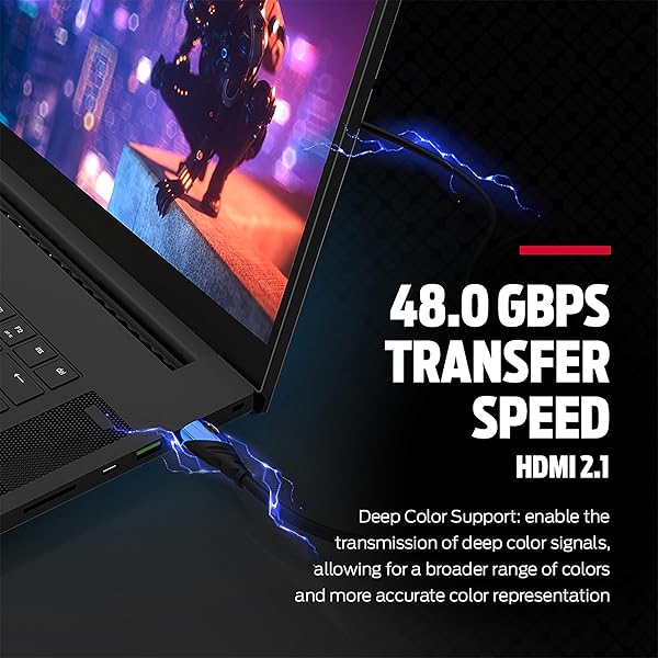 Monster Monster 12ft. 8K Ultra High-Speed HDMI 2.1 Cable 48Gbps with eARC, Certified 8K @60Hz, 4K@120Hz – Compatible with PS5, PS4, Xbox Series X, Roku, Apple, Fire TV, Smart TV, Gaming Monitor - View 6 of 10