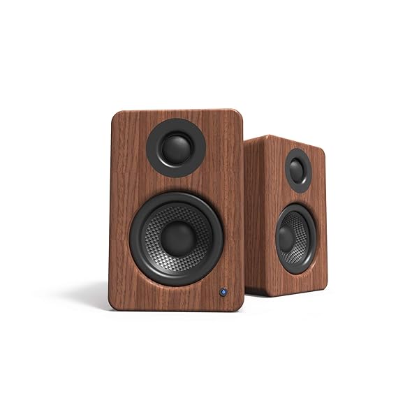 Kanto Buy Kanto YU2 Walnut Powered Desktop Speakers | 50W RMS, USB DAC, AUX Input, Sub Out | High-Quality Sound