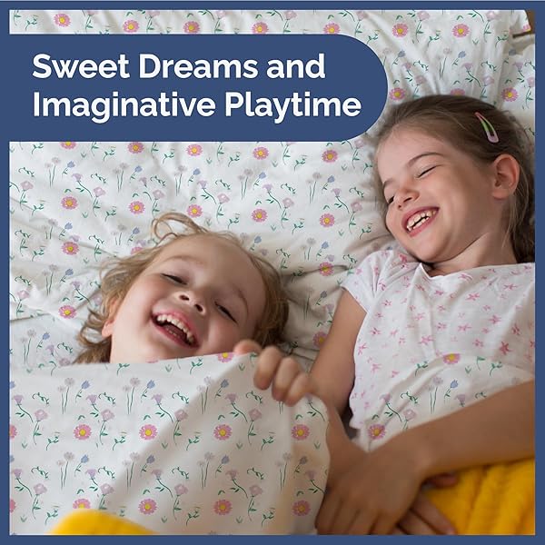 CGK Unlimited Kids Floral Bed Sheets Set 4 Piece Ultra Soft Breathable Machine Washable Pink Flower Bedding for Boys Girls Teens and Toddlers - View 8 of 9