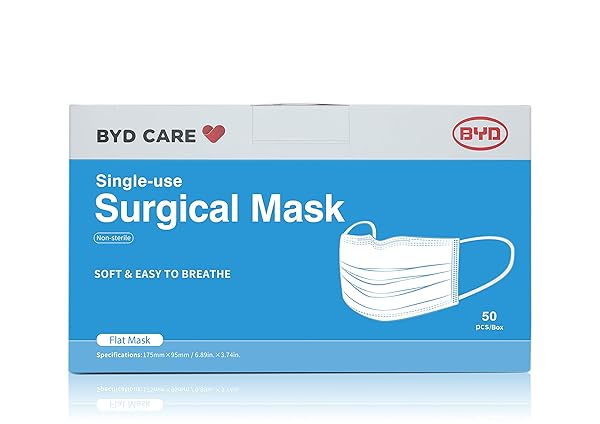BYD CARE BYD CARE Level II Ear Loop Masks Non-sterile for Medical and Personal Use Pack of 50