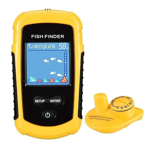 LUCKYLAKER LUCKYLAKER Portable Wireless Fish Finder Handheld Depth Finder with Sonar Display and Color Screen for Boats and Fishing - View 2 of 8