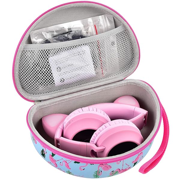 PAIYULE Headphone Case for Riwbox CT-7 Pink iClever ONITOO TCJJ Cat Ear Wireless Bluetooth Picun FosPower Over-Ear Headphones Kids Box Only - View 2 of 8