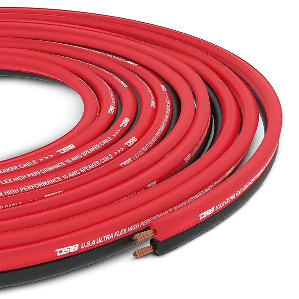 DS18 DS18 SW-12GA-100RB 12GA Ultra Flex Speaker Wire Red and Black 100FT High Quality Speaker Cable for Audio Applications - View 7 of 8