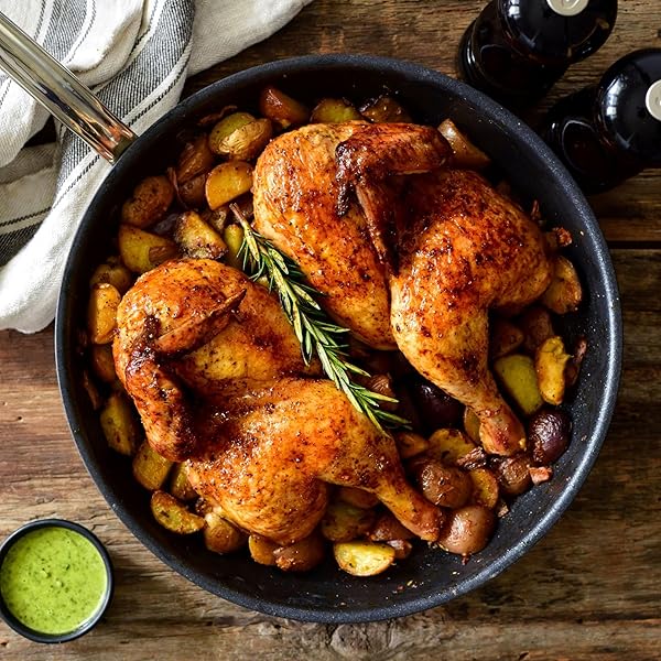 Hestan Hestan ProBond Forged TITUM 12.5 Inch Professional Clad Stainless Steel Nonstick Frying Pan Induction Compatible PFOA Free - View 3 of 10