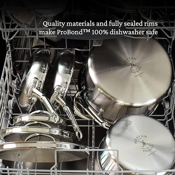 Hestan Hestan ProBond Forged TITUM 12.5 Inch Professional Clad Stainless Steel Nonstick Frying Pan Induction Compatible PFOA Free - View 7 of 10