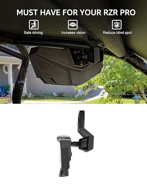 A & UTV PRO A UTV PRO Rear View Mirror for 2024-2025 Polaris RZR XP 1000 Center Convex Mirror for RZR PRO XP 4 and RZR Pro R Turbo Accessories - View 7 of 8