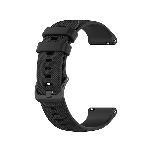 YEEJOK Yeejok Silicone Bands for Galaxy Watch 3 41mm and Active 2 44mm Sport Replacement Strap for Samsung Gear Sport and Galaxy Watch Active Black