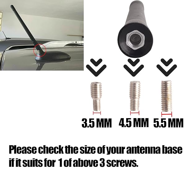 unikpas Unikpas Car Antenna for Nissan Versa Sentra Murano Rogue Altima 7 Inch Replacement Radio Mast 28215-8H700 - View 4 of 8