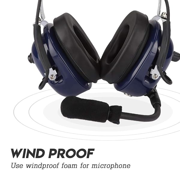 Vipxyc Vipxyc General Aviation Headset Dual Plug 35mm Windproof 24DB Noise Reduction for Pilots and Airplane Use - View 5 of 10