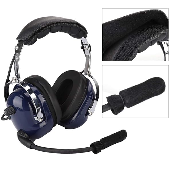 Vipxyc Vipxyc General Aviation Headset Dual Plug 35mm Windproof 24DB Noise Reduction for Pilots and Airplane Use - View 10 of 10