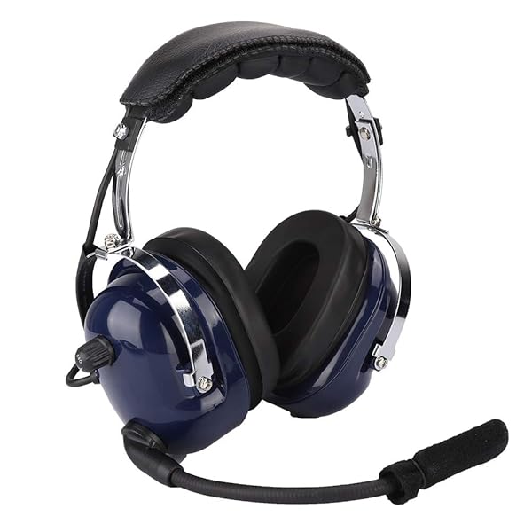 Vipxyc General Aviation Headset Dual Plug 35mm Windproof 24DB Noise Reduction for Pilots and Airplane Use
