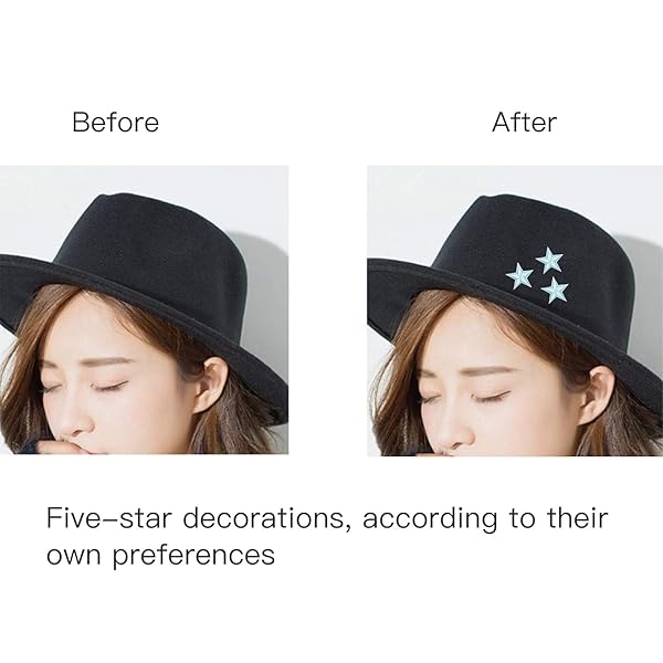 OLIREXD 60 Pcs Royal Blue 5-Pointed Star Iron-On Patches for DIY Clothing Craft Decoration and Repair for Jackets and Jeans - View 4 of 5