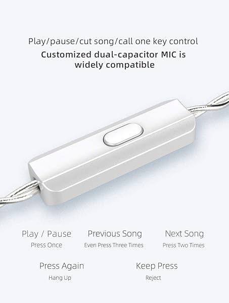 erjigo KZ ASX in-Ear Monitors, 10 Balanced Armatures Units per Side Customized HiFi IEM Wired Earphones/Earbuds/Headphones with Detachable Cable 2Pin for Musician Audiophile (without Mic, Black) - View 11 of 11