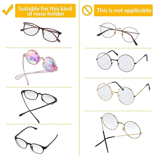 SAIGO 12 Pairs Black Adhesive Eye Glasses Nose Pads Soft Silicone Anti-Slip Water-Drop Shape for Eyeglasses and Sunglasses 2.5mm - View 6 of 8