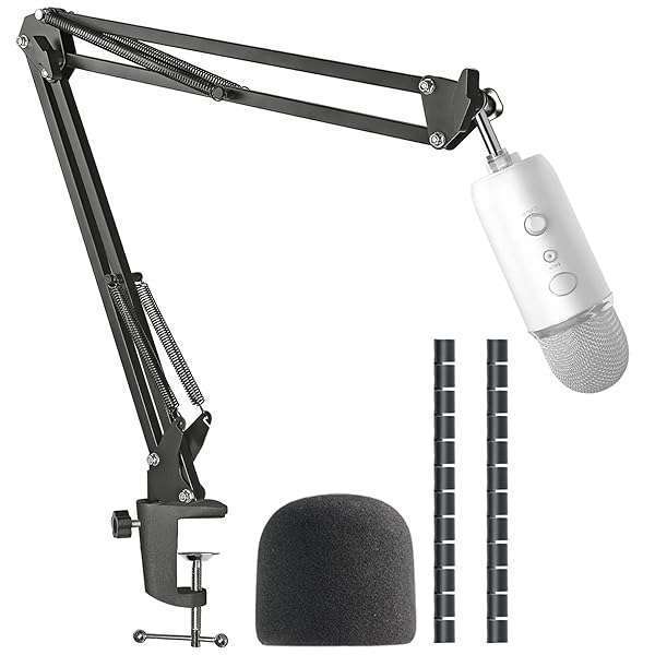 SUNMON Blue Yeti Microphone Boom Arm & Pop Filter - Compatible with Yeti & Yeti X USB Mic by SUNMON
