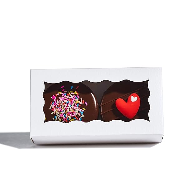 JCXGRVC JCXGRVC Small Treat Boxes 100pcs White Candy Box with Window Ideal for Chocolate and Macarons 4.17x2.16x1.37 Inches - View 4 of 9