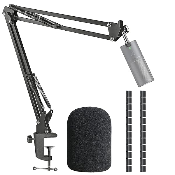 SUNMON Razer Seiren X Mic Boom Arm Stand with Pop Filter Compatible with Razer Seiren X USB Microphone by SUNMON