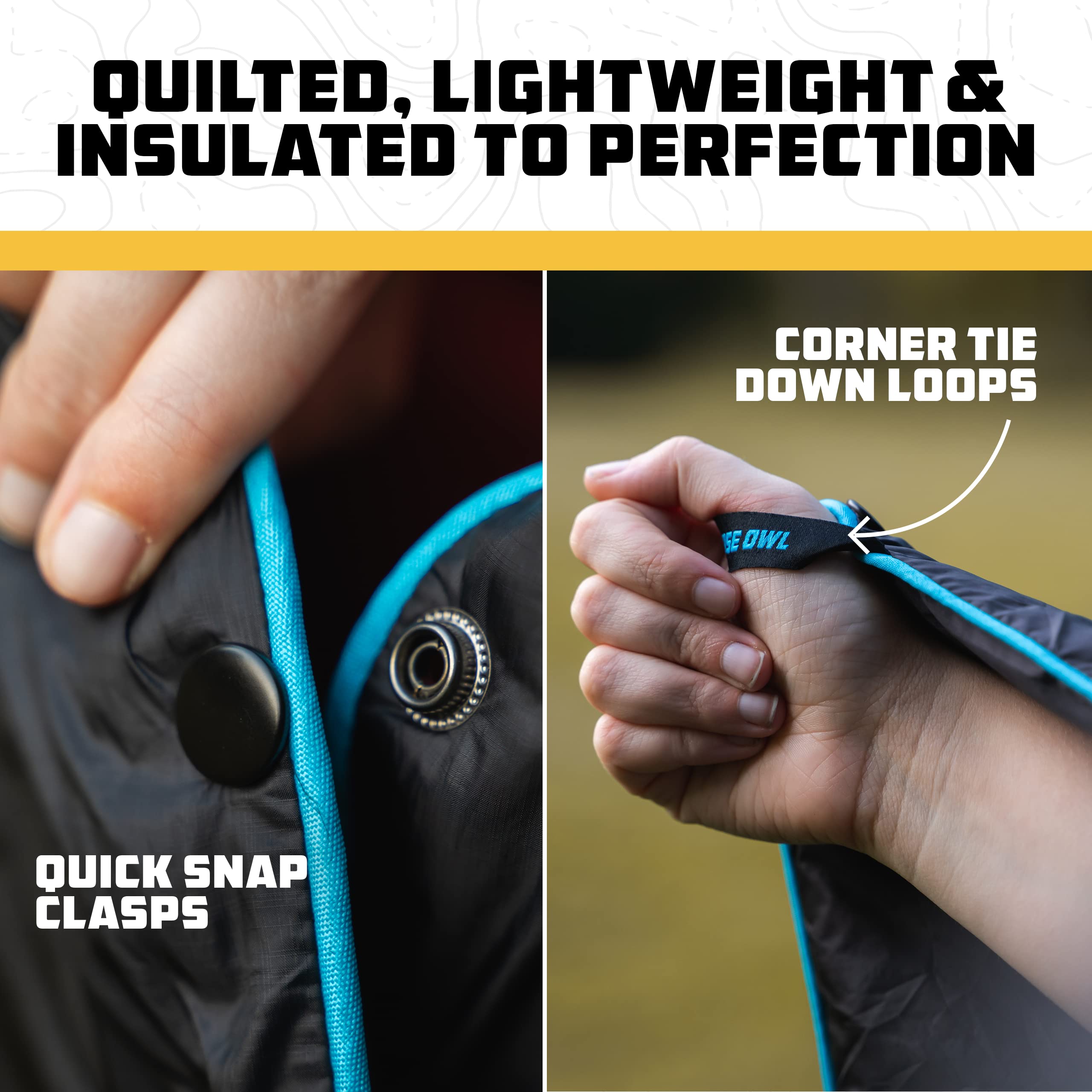 Wise Owl Outfitters Wise Owl Outfitters Packable Nylon Camping Blanket - Waterproof Quilt for Hiking, Travel & Stadium Use - View 3 of 8