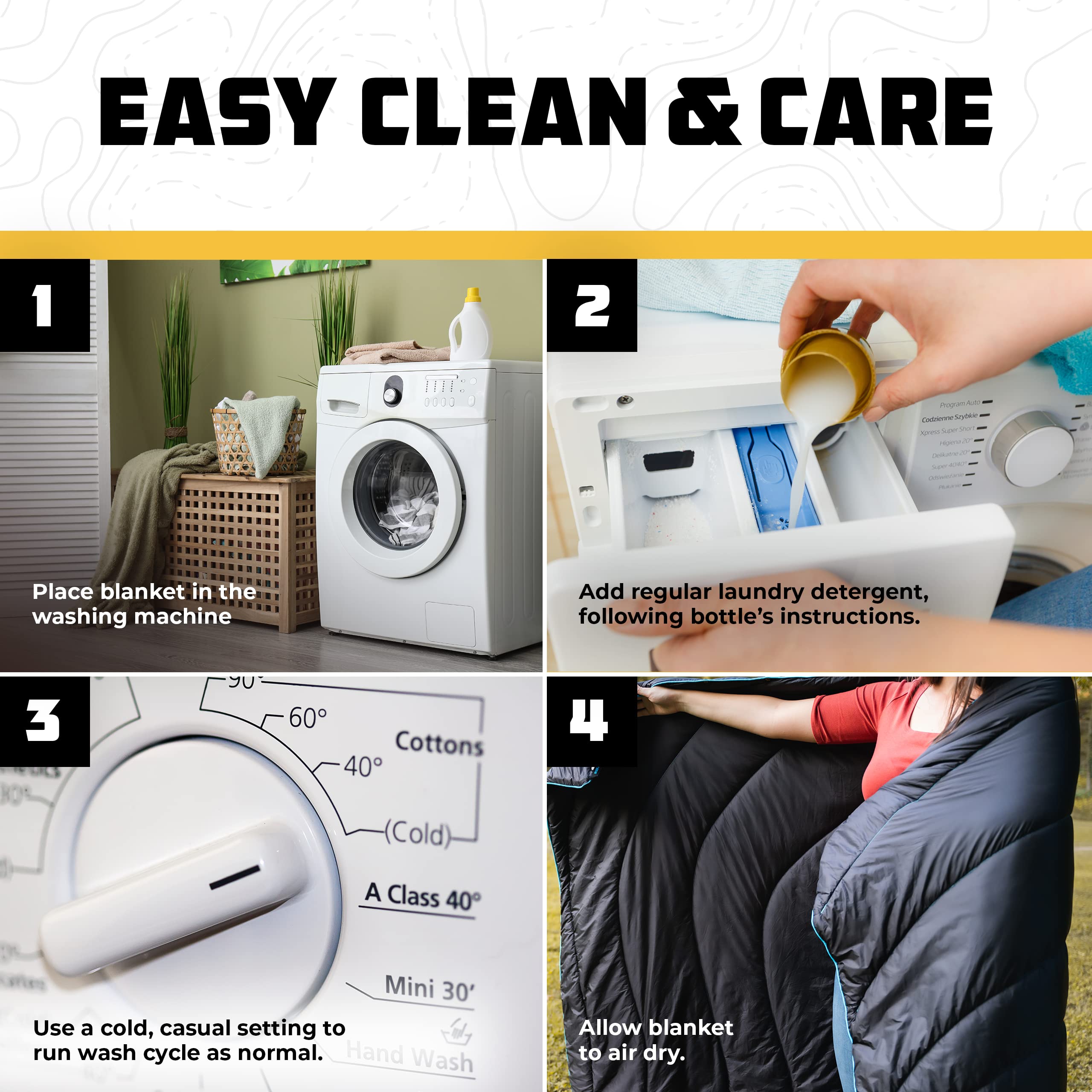 Wise Owl Outfitters Wise Owl Outfitters Packable Nylon Camping Blanket - Waterproof Quilt for Hiking, Travel & Stadium Use - View 6 of 8