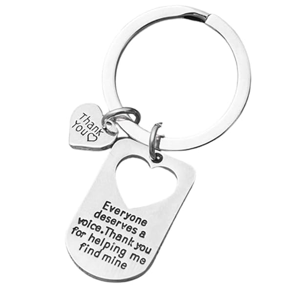 Infinity Collection Infinity Collection Speech Therapist Keychain - Thank You Gift for SLPs | Everyone Deserves a Voice Jewelry