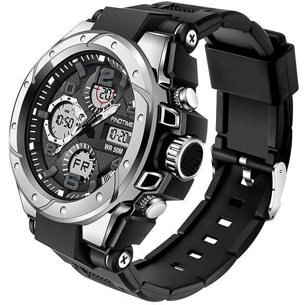 findtime findtime Military Watches for Men Reloj para Hombre Deportivo Mens Tactical Outdoor Waterproof Digital Sports Work Analog Wrist Watch Color Black Green Gold Silver Blue Purple Cool Designer