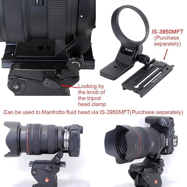iShoot iShoot 74.5mm Metal Tripod Mount Ring for Canon RF 28-70mm f/2L USM - Arca-Swiss Quick Release Lens Support - View 11 of 11