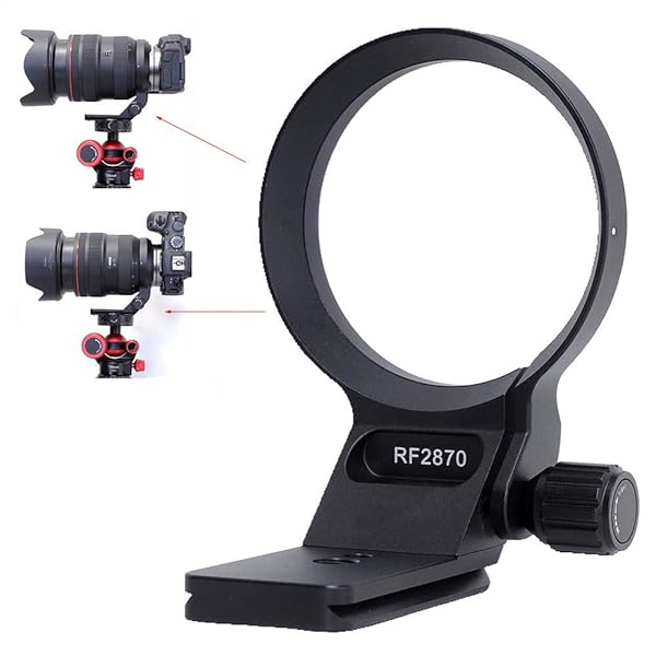 iShoot 74.5mm Metal Tripod Mount Ring for Canon RF 28-70mm f/2L USM - Arca-Swiss Quick Release Lens Support