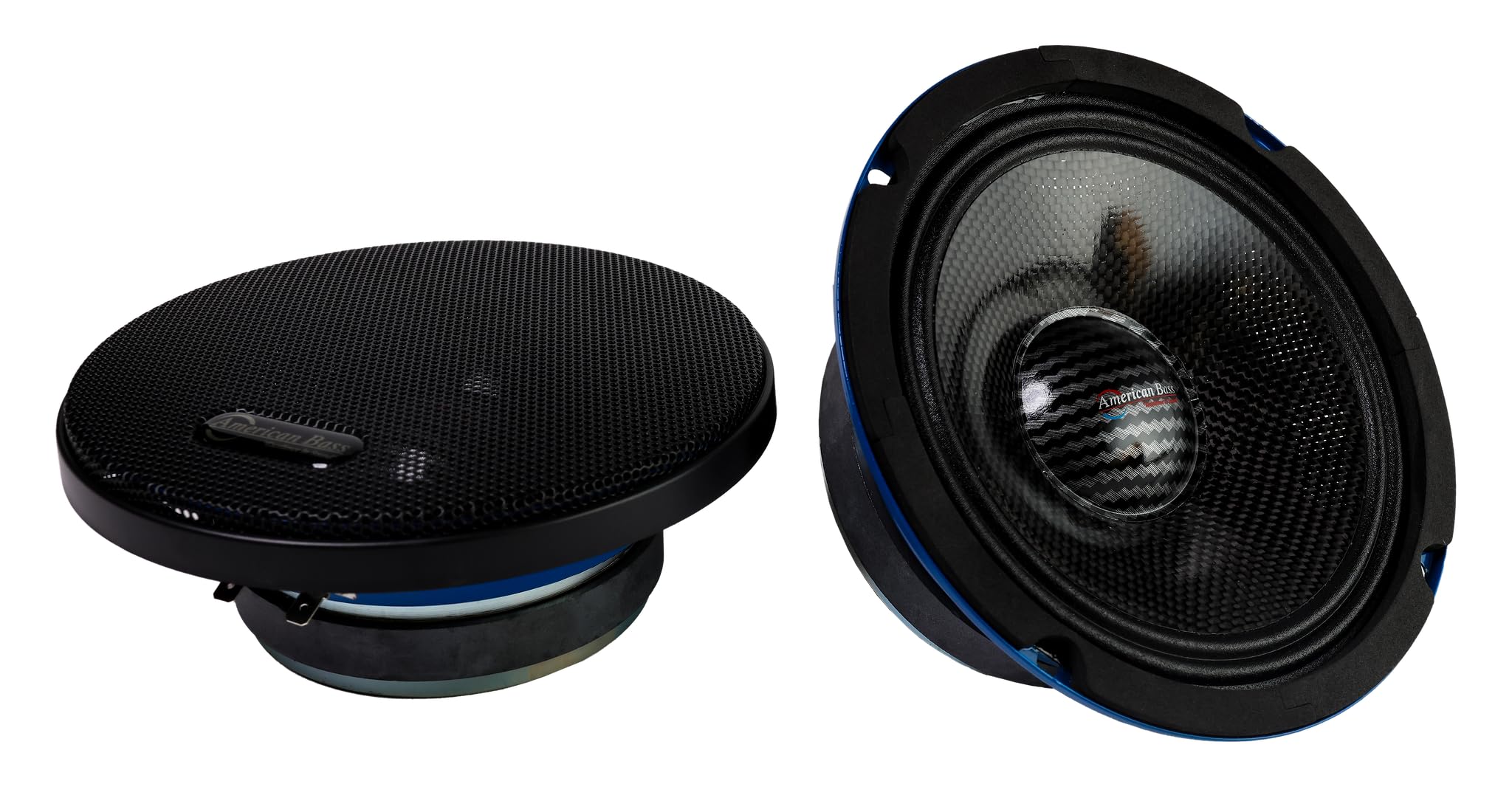 American Bass American Bass Godfather 6.5 Carbon Cone Midrange Speakers 400 Watts Pair High Performance Audio Upgrade
