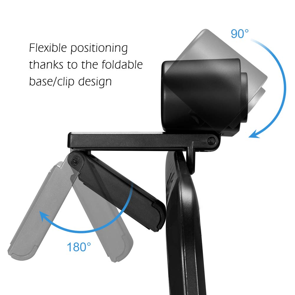 Hengway Full HD 1080P Webcam with Stereo Microphone and Privacy Cover USB Wide Angle for Conferencing Distance Learning Video Chatting Black - View 3 of 7