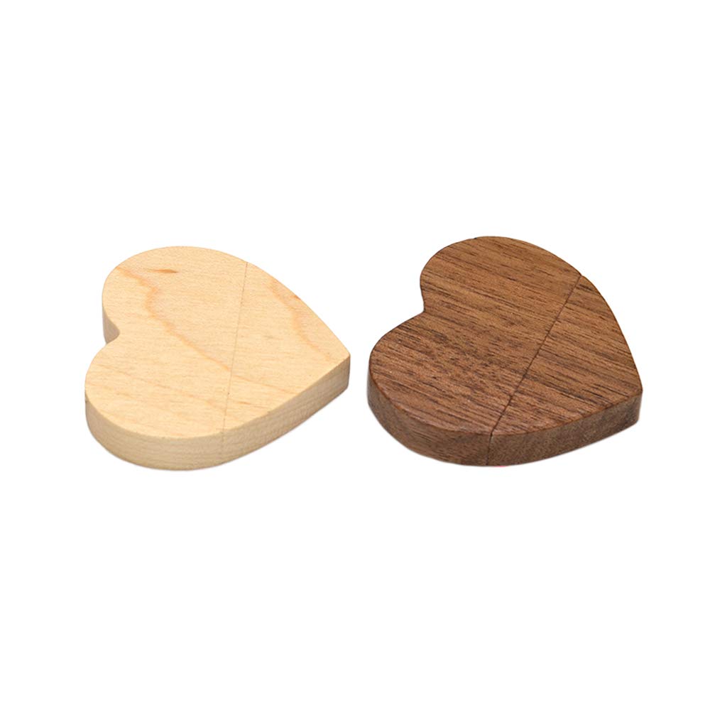 YOOGO Wooden Heart Shape USB Flash Drive 32GB High Speed Memory Stick with Box Ideal for Wedding Gifts - View 2 of 7