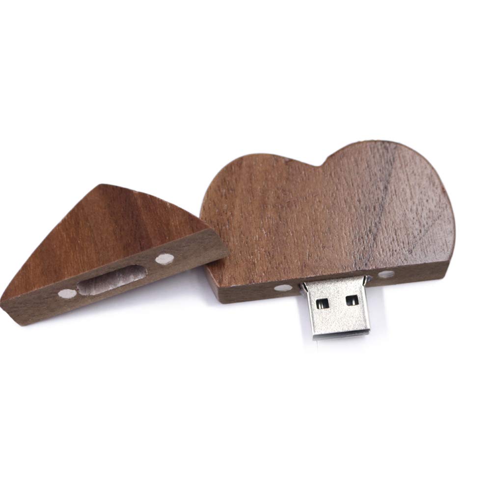 YOOGO Wooden Heart Shape USB Flash Drive 32GB High Speed Memory Stick with Box Ideal for Wedding Gifts - View 4 of 7